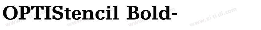 OPTIStencil Bold字体转换